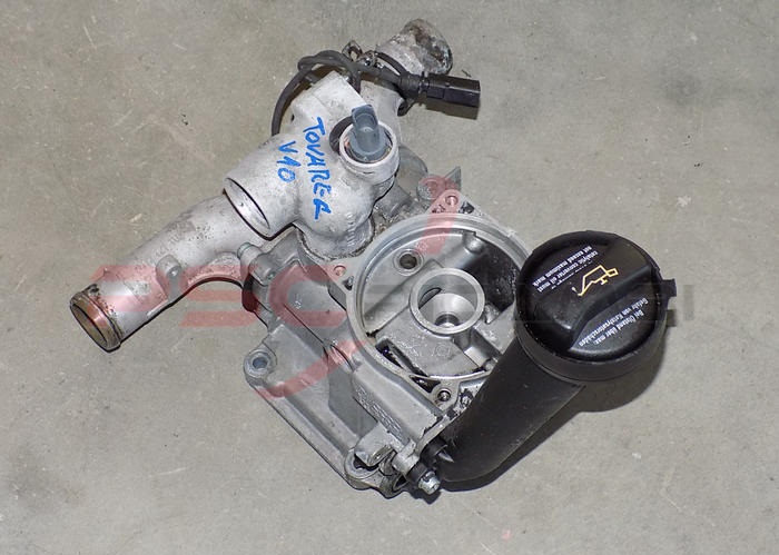 Rabbocco olio motore + supporto filtro olio 07Z 115 389 VW Touareg 5.0L V10 TDI